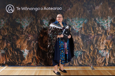 Studio photo from the TWoA Tainui 2023 Graduations (Ceremony 1 - Wednesday Morning), held at Hamilton Boys High School, Hamilton, Waikato, New Zealand on Wednesday, 19 April 2023. Photo: Mike Walen / KeyImagery Photography. Copyright: © Te Wananga o Aotearoa.