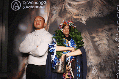 Booth photo from Ceremony 2 of the TWoA Tāmaki Makaurau 2025 Graduations (March 2025) held at the Mangere Arts Centre in Auckland, New Zealand on Wednesday, 12 March, 2025. Photo: InstaBooth by KeyImagery Photography. Copyright: © 2025 Te Wānanga o Aotearoa.