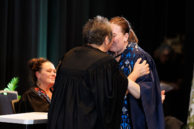 Photo from the TWoA Tāmaki Makaurau 2023 Graduations (Ceremony 5 @ 3pm), held at the Due Drop Events Centre, Manukau, Auckland, New Zealand on Thursday, 8 June, 2023. Photo: Mike Walen / KeyImagery Photography. Copyright: © Te Wānanga o Aotearoa.
