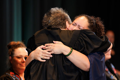 Photo from the TWoA Tāmaki Makaurau 2023 Graduations (Ceremony 5 @ 3pm), held at the Due Drop Events Centre, Manukau, Auckland, New Zealand on Thursday, 8 June, 2023. Photo: Mike Walen / KeyImagery Photography. Copyright: © Te Wānanga o Aotearoa.