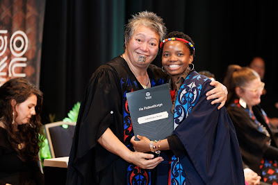 Photo from the TWoA Tāmaki Makaurau 2023 Graduations (Ceremony 5 @ 3pm), held at the Due Drop Events Centre, Manukau, Auckland, New Zealand on Thursday, 8 June, 2023. Photo: Mike Walen / KeyImagery Photography. Copyright: © Te Wānanga o Aotearoa.