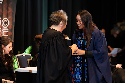 Photo from the TWoA Tāmaki Makaurau 2023 Graduations (Ceremony 5 @ 3pm), held at the Due Drop Events Centre, Manukau, Auckland, New Zealand on Thursday, 8 June, 2023. Photo: Mike Walen / KeyImagery Photography. Copyright: © Te Wānanga o Aotearoa.