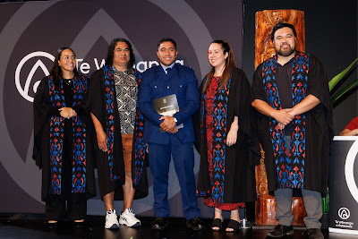 Photo from Ceremony 1 of the TWoA Tāmaki Makaurau 2025 Graduations (May 2025) held at the Mangere Arts Centre in Auckland, New Zealand on Monday, 26 May, 2025. Photo by Mike Walen / KeyImagery Photography. Copyright: © 2025 Te Wānanga o Aotearoa.