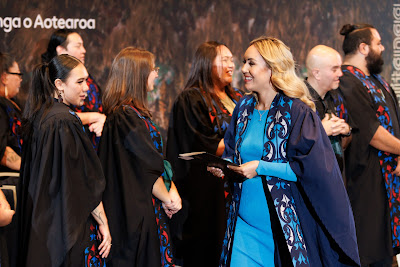 Photo from the TWoA Tāmaki Makaurau 2023 Graduations (Ceremony 5 @ 3pm), held at the Due Drop Events Centre, Manukau, Auckland, New Zealand on Thursday, 8 June, 2023. Photo: Mike Walen / KeyImagery Photography. Copyright: © Te Wānanga o Aotearoa.