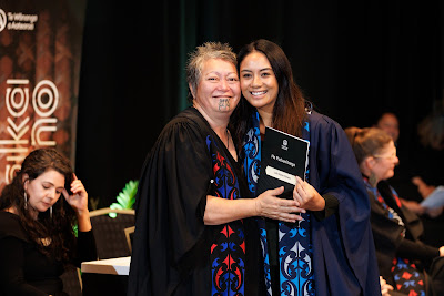 Photo from the TWoA Tāmaki Makaurau 2023 Graduations (Ceremony 5 @ 3pm), held at the Due Drop Events Centre, Manukau, Auckland, New Zealand on Thursday, 8 June, 2023. Photo: Mike Walen / KeyImagery Photography. Copyright: © Te Wānanga o Aotearoa.