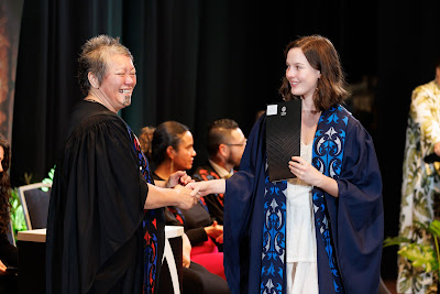 Photo from the TWoA Tāmaki Makaurau 2023 Graduations (Ceremony 5 @ 3pm), held at the Due Drop Events Centre, Manukau, Auckland, New Zealand on Thursday, 8 June, 2023. Photo: Mike Walen / KeyImagery Photography. Copyright: © Te Wānanga o Aotearoa.