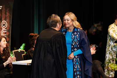 Photo from the TWoA Tāmaki Makaurau 2023 Graduations (Ceremony 5 @ 3pm), held at the Due Drop Events Centre, Manukau, Auckland, New Zealand on Thursday, 8 June, 2023. Photo: Mike Walen / KeyImagery Photography. Copyright: © Te Wānanga o Aotearoa.