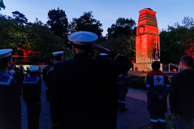 Photo from the Anzac Day 2022 Dawn Parade & Service held at Memorial Park, Hamilton, Waikato, New Zealand. Taken: Monday, 25 April 2022. Photography: Mike Walen / KeyImagery Photography. Copyright: © Hamilton City Council.