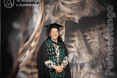 Booth photo from the TWoA Tainui 2025 Graduations (Ceremony 3 @ 10am) held at Claudelands Event Centre in Hamilton, Waikato, New Zealand on Wednesday, 30 April, 2025. Photography by InstaBooth / KeyImagery Photography. Copyright: © 2025 Te Wānanga o Aotearoa.