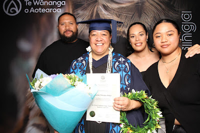 Booth photo from Ceremony 2 of the TWoA Tāmaki Makaurau 2025 Graduations (March 2025) held at the Mangere Arts Centre in Auckland, New Zealand on Wednesday, 12 March, 2025. Photo: InstaBooth by KeyImagery Photography. Copyright: © 2025 Te Wānanga o Aotearoa.