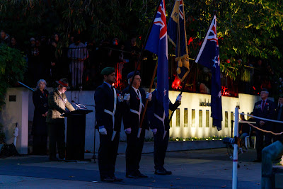 Photo from the Anzac Day 2022 Dawn Parade & Service held at Memorial Park, Hamilton, Waikato, New Zealand. Taken: Monday, 25 April 2022. Photography: Mike Walen / KeyImagery Photography. Copyright: © Hamilton City Council.