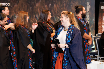 Photo from the TWoA Tāmaki Makaurau 2023 Graduations (Ceremony 5 @ 3pm), held at the Due Drop Events Centre, Manukau, Auckland, New Zealand on Thursday, 8 June, 2023. Photo: Mike Walen / KeyImagery Photography. Copyright: © Te Wānanga o Aotearoa.