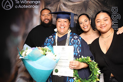 Booth photo from Ceremony 2 of the TWoA Tāmaki Makaurau 2025 Graduations (March 2025) held at the Mangere Arts Centre in Auckland, New Zealand on Wednesday, 12 March, 2025. Photo: InstaBooth by KeyImagery Photography. Copyright: © 2025 Te Wānanga o Aotearoa.