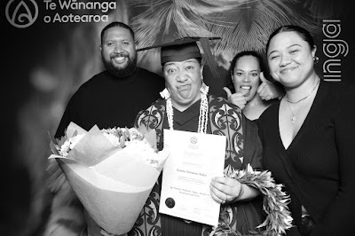 Booth photo from Ceremony 2 of the TWoA Tāmaki Makaurau 2025 Graduations (March 2025) held at the Mangere Arts Centre in Auckland, New Zealand on Wednesday, 12 March, 2025. Photo: InstaBooth by KeyImagery Photography. Copyright: © 2025 Te Wānanga o Aotearoa.