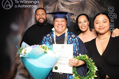 Booth photo from Ceremony 2 of the TWoA Tāmaki Makaurau 2025 Graduations (March 2025) held at the Mangere Arts Centre in Auckland, New Zealand on Wednesday, 12 March, 2025. Photo: InstaBooth by KeyImagery Photography. Copyright: © 2025 Te Wānanga o Aotearoa.