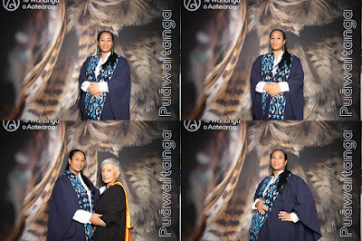 Booth photo from the TWoA Waiariki 2024 Graduations (Kawerau), held at Rautahi Marae, Kawerau, Bay of Plenty, New Zealand on Friday, 17 May, 2023. Photo: InstaBooth by KeyImagery Photography. Copyright: © Te Wānanga o Aotearoa.