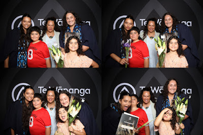 Booth photo from the TWoA Te Tai Tokerau (Kaitaia) 2025 Graduation held at Te Kura Kaupapa Maori o Pukemiro in Kaitaia, Northland, New Zealand on Monday, 14 April, 2025. Photo by InstaBooth / KeyImagery Photography. Copyright: © 2025 Te Wānanga o Aotearoa.