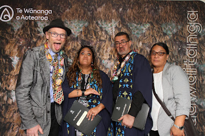 Booth photo from the TWoA Waiariki 2023 Graduations (Whakatāne), held at the Baptist Church, Whakatāne, Bay of Plenty, New Zealand on Wednesday, 17 May, 2023. Photo: Mike Walen / KeyImagery Photography. Copyright: © Te Wānanga o Aotearoa.