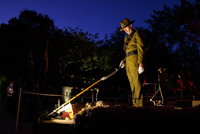 Photo from the Anzac Day 2023 Dawn Parade & Service held at Memorial Park, Hamilton, Waikato, New Zealand. Taken: Tuesday, 25 April, 2023. Photography: Mike Walen / KeyImagery Photography. Copyright: © Hamilton City Council.
