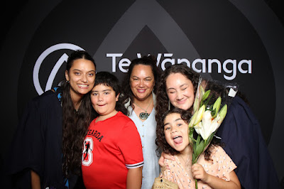 Booth photo from the TWoA Te Tai Tokerau (Kaitaia) 2025 Graduation held at Te Kura Kaupapa Maori o Pukemiro in Kaitaia, Northland, New Zealand on Monday, 14 April, 2025. Photo by InstaBooth / KeyImagery Photography. Copyright: © 2025 Te Wānanga o Aotearoa.
