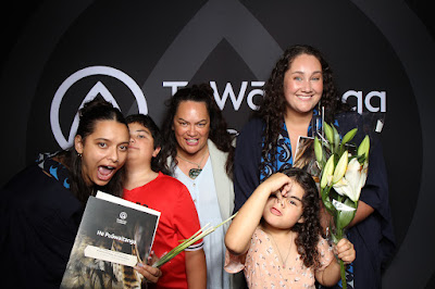 Booth photo from the TWoA Te Tai Tokerau (Kaitaia) 2025 Graduation held at Te Kura Kaupapa Maori o Pukemiro in Kaitaia, Northland, New Zealand on Monday, 14 April, 2025. Photo by InstaBooth / KeyImagery Photography. Copyright: © 2025 Te Wānanga o Aotearoa.