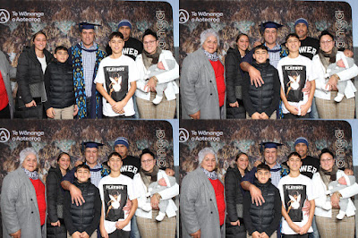 Booth photo from the TWoA Waiariki 2023 Graduations (Waiwhero), held at Te Puia, Rotorua, Bay of Plenty, New Zealand on Friday, 12 May, 2023. Photo: Instabooth by KeyImagery. Copyright: © Te Wānanga o Aotearoa.