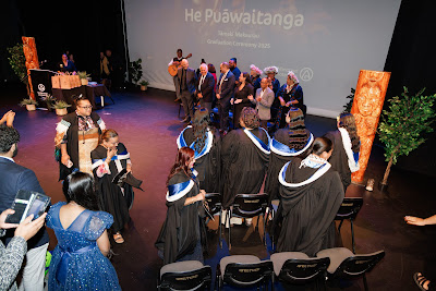 Photo from Ceremony 3 of the TWoA Tāmaki Makaurau 2025 Graduations (March 2025) held at the Mangere Arts Centre in Auckland, New Zealand on Wednesday, 12 March, 2025. Photo by Mike Walen / KeyImagery Photography. Copyright: © 2025 Te Wānanga o Aotearoa.