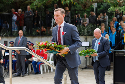 Photo from the Anzac Day 2023 Civic Parade & Service held at Memorial Park, Hamilton, Waikato, New Zealand. Taken: Tuesday, 25 April, 2023. Photography: Mike Walen / KeyImagery Photography. Copyright: © Hamilton City Council.
