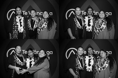 Booth photo from the TWoA Te Tai Tokerau (Kaitaia) 2025 Graduation held at Te Kura Kaupapa Maori o Pukemiro in Kaitaia, Northland, New Zealand on Monday, 14 April, 2025. Photo by InstaBooth / KeyImagery Photography. Copyright: © 2025 Te Wānanga o Aotearoa.