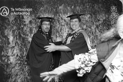 Booth photo from the TWoA Waiariki 2023 Graduations (Waiwhero), held at Te Puia, Rotorua, Bay of Plenty, New Zealand on Friday, 12 May, 2023. Photo: Instabooth by KeyImagery. Copyright: © Te Wānanga o Aotearoa.