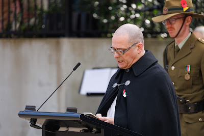 Photo from the Anzac Day 2023 Civic Parade & Service held at Memorial Park, Hamilton, Waikato, New Zealand. Taken: Tuesday, 25 April, 2023. Photography: Mike Walen / KeyImagery Photography. Copyright: © Hamilton City Council.