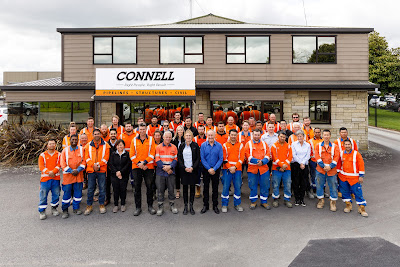 Staff at Connell Contractors Ltd, Hamilton, New Zealand. Taken: Friday, 18 October 2019. Photography: Mike Walen / KeyImagery Photography. Copyright: © KeyImagery Photography.