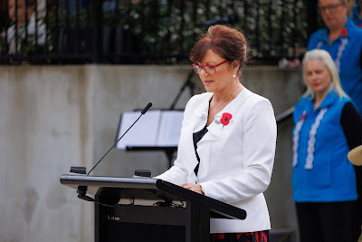Photo from the Anzac Day 2023 Civic Parade & Service held at Memorial Park, Hamilton, Waikato, New Zealand. Taken: Tuesday, 25 April, 2023. Photography: Mike Walen / KeyImagery Photography. Copyright: © Hamilton City Council.