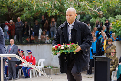 Photo from the Anzac Day 2023 Civic Parade & Service held at Memorial Park, Hamilton, Waikato, New Zealand. Taken: Tuesday, 25 April, 2023. Photography: Mike Walen / KeyImagery Photography. Copyright: © Hamilton City Council.