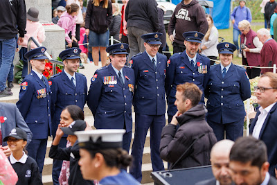 Photo from the Anzac Day 2023 Civic Parade & Service held at Memorial Park, Hamilton, Waikato, New Zealand. Taken: Tuesday, 25 April, 2023. Photography: Mike Walen / KeyImagery Photography. Copyright: © Hamilton City Council.