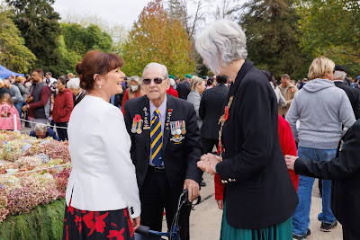 Photo from the Anzac Day 2023 Civic Parade & Service held at Memorial Park, Hamilton, Waikato, New Zealand. Taken: Tuesday, 25 April, 2023. Photography: Mike Walen / KeyImagery Photography. Copyright: © Hamilton City Council.