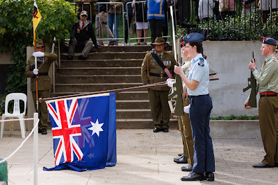 Photo from the Anzac Day 2023 Civic Parade & Service held at Memorial Park, Hamilton, Waikato, New Zealand. Taken: Tuesday, 25 April, 2023. Photography: Mike Walen / KeyImagery Photography. Copyright: © Hamilton City Council.