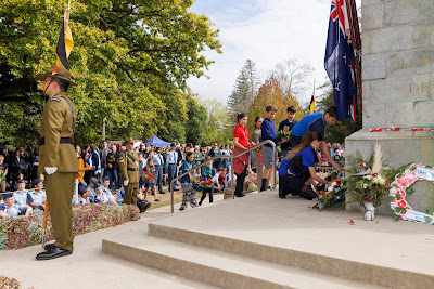 Photo from the Anzac Day 2023 Civic Parade & Service held at Memorial Park, Hamilton, Waikato, New Zealand. Taken: Tuesday, 25 April, 2023. Photography: Mike Walen / KeyImagery Photography. Copyright: © Hamilton City Council.