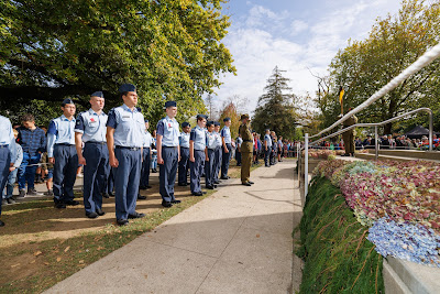 Photo from the Anzac Day 2023 Civic Parade & Service held at Memorial Park, Hamilton, Waikato, New Zealand. Taken: Tuesday, 25 April, 2023. Photography: Mike Walen / KeyImagery Photography. Copyright: © Hamilton City Council.