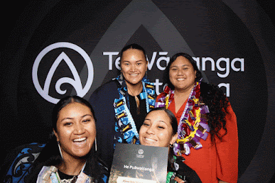 Booth photo from the TWoA Te Tai Tokerau (Kaitaia) 2025 Graduation held at Te Kura Kaupapa Maori o Pukemiro in Kaitaia, Northland, New Zealand on Monday, 14 April, 2025. Photo by InstaBooth / KeyImagery Photography. Copyright: © 2025 Te Wānanga o Aotearoa.