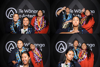 Booth photo from the TWoA Te Tai Tokerau (Kaitaia) 2025 Graduation held at Te Kura Kaupapa Maori o Pukemiro in Kaitaia, Northland, New Zealand on Monday, 14 April, 2025. Photo by InstaBooth / KeyImagery Photography. Copyright: © 2025 Te Wānanga o Aotearoa.