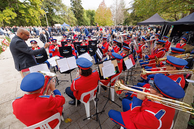 Photo from the Anzac Day 2023 Civic Parade & Service held at Memorial Park, Hamilton, Waikato, New Zealand. Taken: Tuesday, 25 April, 2023. Photography: Mike Walen / KeyImagery Photography. Copyright: © Hamilton City Council.