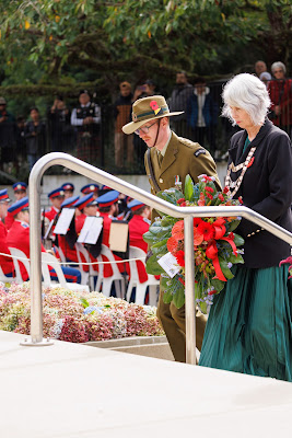 Photo from the Anzac Day 2023 Civic Parade & Service held at Memorial Park, Hamilton, Waikato, New Zealand. Taken: Tuesday, 25 April, 2023. Photography: Mike Walen / KeyImagery Photography. Copyright: © Hamilton City Council.