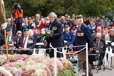 Photo from the Anzac Day 2023 Civic Parade & Service held at Memorial Park, Hamilton, Waikato, New Zealand. Taken: Tuesday, 25 April, 2023. Photography: Mike Walen / KeyImagery Photography. Copyright: © Hamilton City Council.