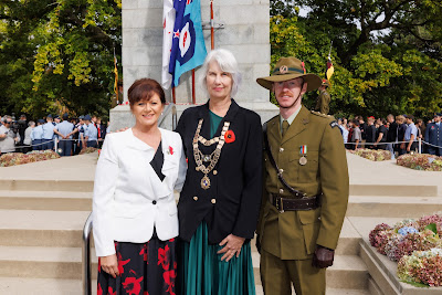 Photo from the Anzac Day 2023 Civic Parade & Service held at Memorial Park, Hamilton, Waikato, New Zealand. Taken: Tuesday, 25 April, 2023. Photography: Mike Walen / KeyImagery Photography. Copyright: © Hamilton City Council.