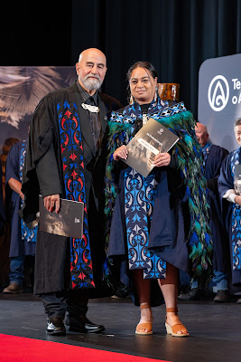 Photo from the TWoA Whirikoka 2024 Graduation (Gisborne), held at the War Memorial Theatre, Gisborne, East Coast, New Zealand on Wednesday, 16 April, 2025. Photo by Alick Saunders for KeyImagery Photography. Copyright: © 2025 Te Wānanga o Aotearoa.