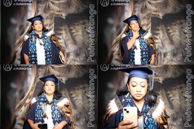 Booth photo from the TWoA Tainui 2025 Graduations (Ceremony 3 @ 10am) held at Claudelands Event Centre in Hamilton, Waikato, New Zealand on Wednesday, 30 April, 2025. Photography by InstaBooth / KeyImagery Photography. Copyright: © 2025 Te Wānanga o Aotearoa.