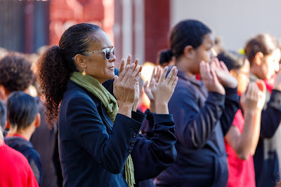 Photo from the Waikato Diocesan Year 11 Camp held at Tūrangawaewae Marae, Ngaruawahia, Waikato, New Zealand. Taken: Thursday, 5 May 2022. Photography: Mike Walen / KeyImagery Photography. Copyright: © Waikato Diocesan School for Girls.