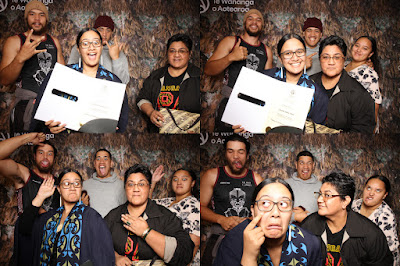 Booth photo from the TWoA Tainui 2023 Graduations (Ceremony 1 - Wednesday Morning), held at Hamilton Boys High School, Hamilton, Waikato, New Zealand on Wednesday, 19 April 2023. Photo: InstaBooth by KeyImagery Photography. Copyright: © Te Wānanga o Aotearoa.