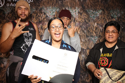 Booth photo from the TWoA Tainui 2023 Graduations (Ceremony 1 - Wednesday Morning), held at Hamilton Boys High School, Hamilton, Waikato, New Zealand on Wednesday, 19 April 2023. Photo: InstaBooth by KeyImagery Photography. Copyright: © Te Wānanga o Aotearoa.